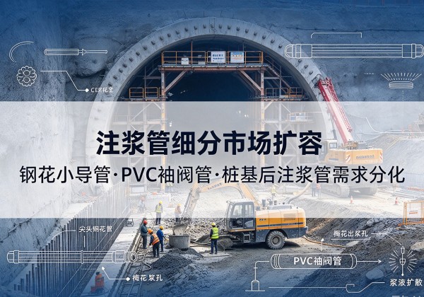 二道注浆管细分市场扩容，隧道钢花小导管、PVC 袖阀管、桩基后注浆管需求分化